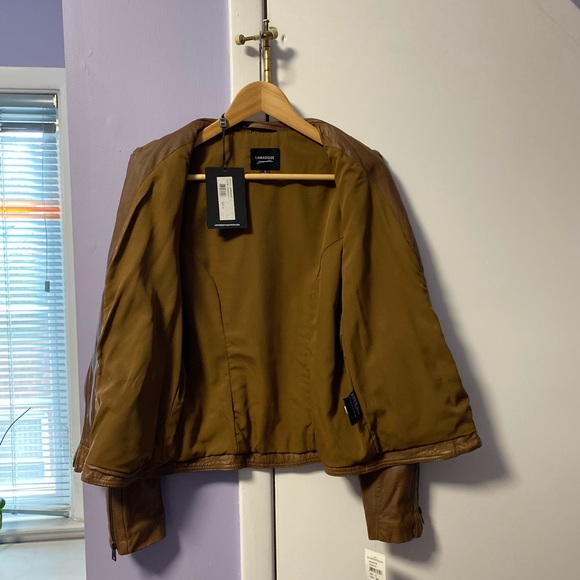 Lamarque Leather Jacket - Cognac - NEW - Picture 4 of 4